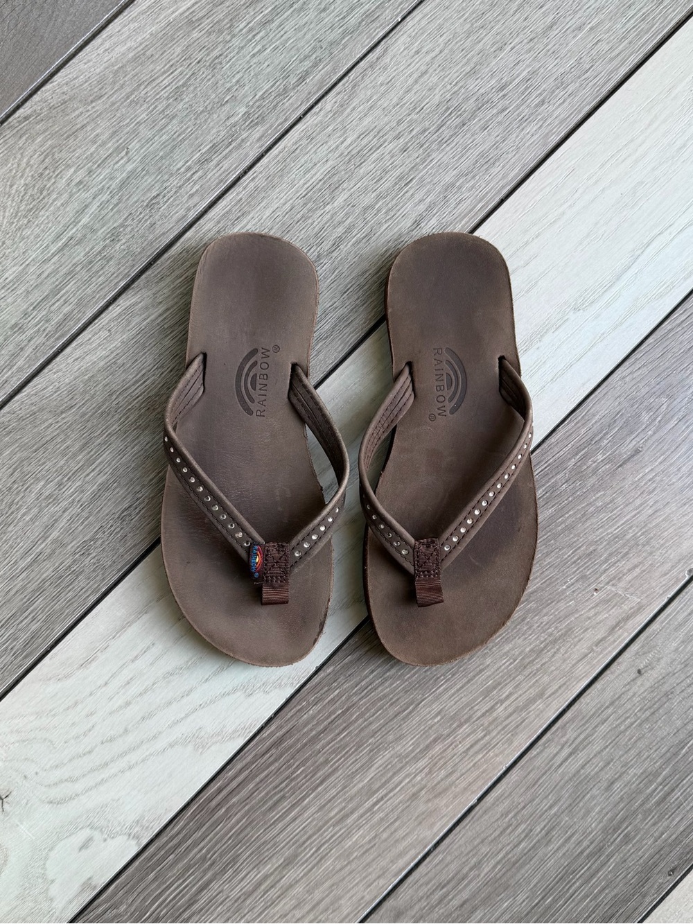 Rainbow Kids Crystal Premier Leather 1/2" Narrow Strap - Expresso Color